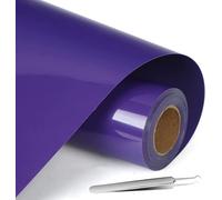 NCRGB Vinile Termoadesivo per Tessut,Pellicola per Plotter in Vinile a Trasferimento Termico,Facile da Tagliare e Sarchiare,Vinile Adesivo per T-Shirt (Viola, 30.5×400 cm)