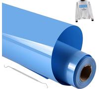 NCRGB Vinile Termoadesivo per Tessut,Pellicola per Plotter in Vinile a Trasferimento Termico,Facile da Tagliare e Sarchiare,Vinile Adesivo per T-Shirt (Blu cielo, 30.5×600 cm)
