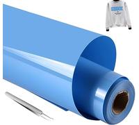 NCRGB Vinile Termoadesivo per Tessut,Pellicola per Plotter in Vinile a Trasferimento Termico,Facile da Tagliare e Sarchiare,Vinile Adesivo per T-Shirt (Blu cielo, 30.5×400 cm)