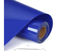 NCRGB Vinile Termoadesivo per Tessut,Pellicola per Plotter in Vinile a Trasferimento Termico,Facile da Tagliare e Sarchiare,Vinile Adesivo per T-Shirt (Blu reale, 30.5×400 cm)
