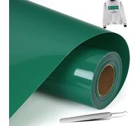 NCRGB Vinile Termoadesivo per Tessut,Pellicola per Plotter in Vinile a Trasferimento Termico,Facile da Tagliare e Sarchiare,Vinile Adesivo per T-Shirt (Verde, 30.5×400 cm)