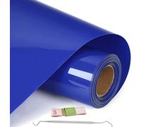 NCRGB Vinile Termoadesivo per Tessuti,Heat Transfer Vinile,Vinile Termovinile Adesivo Permanente Trasferimento Vinile,HTV Vinile per DIY Decorazioni,Indumenti e Altri Tessuti (30.5×600cm, Blu Reale)