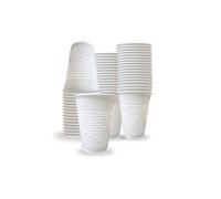 NCS35® Bicchieri usa e getta in plastica resistente, riutilizzabili, trasparenti, da 200 ml, ideali per picnic, feste, compleanni e matrimoni, bicchieri in plastica per interni ed esterni (bianco,