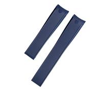 NCSAJCNX Cinturino for orologio in gomma e silicone compatibile con la serie Tag Heuer CARRERA AQUARACER, cinturino nero blu, adatto for 22 mm(Blue no buckle)