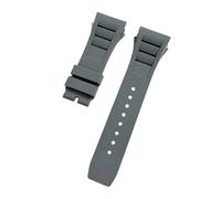 NCSAJCNX Cinturino in gomma morbida da 25 mm-20 mm compatibile con il cinturino for orologio da uomo Richard Mille serie RM011 con stile a vite(Gray)