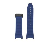 NCSAJCNX Compatibile con il cinturino in acciaio pregiato Ferragamo F80 Sports Series, cinturino in gomma siliconica, bracciale concavo da 26 mm(Blue black)
