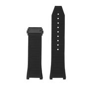 NCSAJCNX Compatibile con il cinturino in acciaio pregiato Ferragamo F80 Sports Series, cinturino in gomma siliconica, bracciale concavo da 26 mm(Black black)