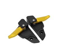 NCSAJCNX Pedale passeggero Posteriore in Alluminio for Moto, pedane copripedali compatibili con Vespa Sprint Primavera 50 125 150(Black Gold)