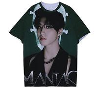NCTCITY Uomini Donne T-Shirt Stray Kids Maglietta a Manica Corta ODDINARY Stampa Digitale 3D Sciolto Camicia Tondo Collare Tops Maniac BangChan Changbin Hyunjin Felix Seungmin Jeongin Jisung Minho