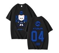 NCTCITY Uomo Donna T-Shirt in Cotone Stray Kids Karma Carino Animali Stampato Maglietta Unisex Camicia a Manica Corta Harajuku Tops BangChan Lee Know Changbin Hyunjin Han Felix Seungmin I.N