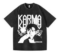 NCTCITY Uomo Donna T-Shirt in Cotone Stray Kids Karma Maglietta Vintage Lavato Camicia a Manica Corta Harajuku Blusa Tops BangChan Lee Know Changbin Hyunjin Han Felix Seungmin I.N