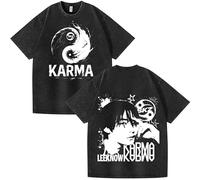 NCTCITY Uomo Donna T-Shirt in Cotone Stray Kids Karma Maglietta Vintage Lavato Camicia a Manica Corta Harajuku Blusa Tops BangChan Lee Know Changbin Hyunjin Han Felix Seungmin I.N