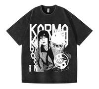 NCTCITY Uomo Donna T-Shirt in Cotone Stray Kids Karma Maglietta Vintage Lavato Camicia a Manica Corta Harajuku Blusa Tops BangChan Lee Know Changbin Hyunjin Han Felix Seungmin I.N