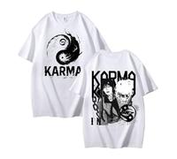 NCTCITY Uomo Donna T-Shirt in Cotone Stray Kids Karma Stampato Maglietta Unisex Camicia a Manica Corta Harajuku Tops BangChan Lee Know Changbin Hyunjin Han Felix Seungmin I.N
