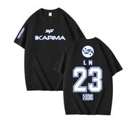 NCTCITY Uomo Donna T-Shirt in Cotone Stray Kids Karma Stampato Maglietta Unisex Camicia a Manica Corta Harajuku Tops Ceremony BangChan Lee Know Changbin Hyunjin Han Felix Seungmin I.N