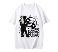 NCTCITY Uomo Donna T-Shirt in Cotone Stray Kids Karma Stampato Maglietta Unisex Camicia a Manica Corta Harajuku Tops BangChan Lee Know Changbin Hyunjin Han Felix Seungmin I.N