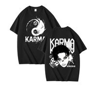 NCTCITY Uomo Donna T-Shirt in Cotone Stray Kids Karma Stampato Maglietta Unisex Camicia a Manica Corta Harajuku Tops BangChan Lee Know Changbin Hyunjin Han Felix Seungmin I.N