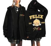 NCTCITY Zip Up Felpe con Cappuccio Casual Sweatshirts Stray Kids Carino Stampato Y2K E-Girl Maglie Gotico Harajuku Giacche BangChan Lee Know Changbin Hyunjin Han Felix Seungmin I.N