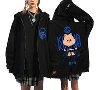NCTCITY Zip Up Felpe con Cappuccio Casual Sweatshirts Stray Kids Karma Stampato Merch Y2K E-Girl Maglie Giacche Nero Carino Animali BangChan Lee Know Changbin Hyunjin Han Felix Seungmin I.N