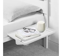 NCTNCX Ripiano per letto da agganciare, bianco, comodino da agganciare, con slot per cavi di ricarica, comodino, per divano, tutti gli oggetti laterali come poltrona, ca. 32 x 23,5 cm (bianco)