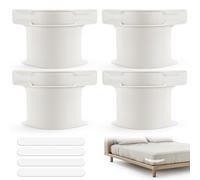 NCTNCX Set di 4 lenzuoli con angoli elasticizzati, con strisce di bloccaggio, supporto antiscivolo per lenzuolo, lenzuolo con angoli, chiusura angolare per tutte le dimensioni del materasso