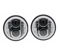 NCTPICLC 2 Proiettori Anteriori A LED Da 5,75 Pollici, 5 3/4" Per Iron 883 Per Dyna Faro Moto(2 PCS Chome)