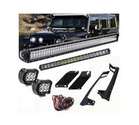 NCTPICLC Faretti Fendinebbia Per Jeep Per JK Per Wrangler 2007-2018 Barra Luminosa A LED Da 52" E 300W+Faretto Da 18W+Barra Luminosa 3D Da 22" E 100W+Staffe Montaggio Abbinate Fendinebbia Auto