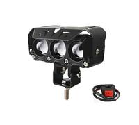 NCTPICLC Faretti Fendinebbia Proiettore Per Moto A Due Colori Faretto A LED Fendinebbia Ausiliario Lampada Per Camion E UTV Fendinebbia Auto(3 lens A)