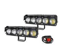 NCTPICLC Faretti Fendinebbia Proiettore Per Moto A Due Colori Faretto A LED Fendinebbia Ausiliario Lampada Per Camion E UTV Fendinebbia Auto(5 lens B)