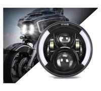 NCTPICLC Faro Anteriore LED Moto Da 7 Pollici Indicatore Direzione Ambra Fendinebbia 4,5 Pollici Per Classic Per Electra Per Heritage Per Softail H4 Faro Moto(7inch black)