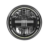 NCTPICLC Faro Principale Fari Fari Anteriori A LED Da 7 Pollici H4 DRL Rotondi Da 7'' Fari A Punto Per Lada 4x4 Per Uso Urbano Per Niva(1pcs Black A)
