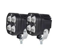 NCTPICLC Moto Fanale Faretti Lavoro LED 3 Pollici 12V/24V Fari LED Moto Fari Barra LED Fendinebbia 4x4 Fuoristrada ATV(2piece white yellow)
