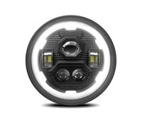 NCTPICLC Moto Fanale Faro Anteriore LED 7 Pollici Rotondo Abbaglianti/anabbaglianti DRL Indicatori Direzione Ambra Per Auto Moto(1piece)