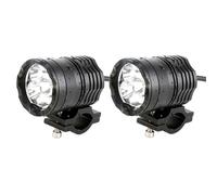 NCTPICLC Moto Fanale Faro Anteriore LED Moto Faretto Lampada Ausiliaria Abbaglianti 6000K Diurne LED Fendinebbia 12V 60W(2 pieces)