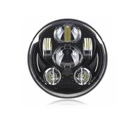 NCTPICLC Moto Fanale Faro Anteriore Proiezione LED 5-3/4" 5.75" Per Sporster XL 1200 883 Per Dyna Per Fat Per Bob(Black light)