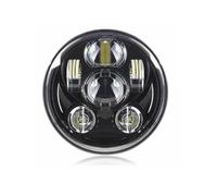 NCTPICLC Moto Fanale Faro Anteriore Proiezione LED 5-3/4" 5.75" Per Sporster XL 1200 883 Per Dyna Per Fat Per Bob(Black light)