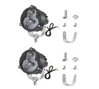 NCTPICLC Moto Fanale Faro Moto LED Bicolore Esterno Per Lontano Vicino Faro Per Modifica Fuoristrada(2piece)