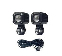 NCTPICLC Moto Fanale Proiettore Faro Ausiliario LED Moto 60 W Fendinebbia Bianco 6000 K Giallo 3000 K Guida Abbaglianti(Light with wire B)