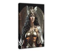 NCUDANK Athena, la dea greca della saggezza, poster su tela, decorazione artistica da parete per soggiorno, camera da letto, 60 x 90 cm