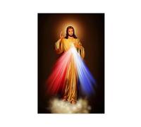 NCUDANK Poster su tela con Gesù Cristo Divina Misericordia, decorazione per camera da letto, ufficio, camera da letto, regalo, 40 x 60 cm