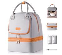 NCVI Borsa da viaggio per il raffreddamento del latte materno con borsa del | Zaino tiralatte rimovibile a doppio strato per mamme che lavorano, borsa termica per biberon e accessori per l'allattamento