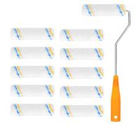 NCZCDZSW Rullo Per Pittura 10 pcs 100 mm Rulli Per Dipingere con Impugnatura Antiscivolo Pennello a Rullomicrofibra a Pelo Corto Rulli Per Pitturare Pennello a Rullo per Tinteggiare Decorazioni Casa