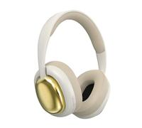 ND NEXT DESTINATION Cuffie senza fili Bluetooth | Suono stereo, basso potente e batteria a lunga durata | Cuffie senza fili Bluetooth a fascia leggera | Auricolari | Beige