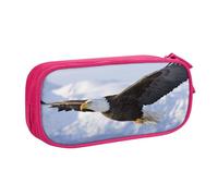 NDDCEDEW Astuccio divertente con aquila volante stampata, grande capacità, astuccio per studenti astuccio carino per ragazze e ragazzi adolescenti astuccio per la scuola nero, blu, rosa, rosa, Taglia