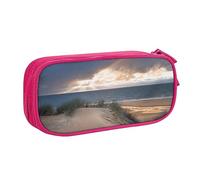 NDDCEDEW Astuccio divertente con stampa di dune sulla spiaggia, grande capacità, astuccio per studenti, astuccio carino per ragazze e ragazzi adolescenti astuccio per la scuola nero, blu, rosa, rosa,