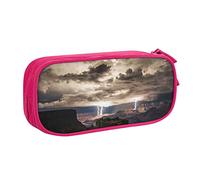 NDDCEDEW Astuccio divertente Grand Canyon con stampa di nuvole scure di grande capacità, astuccio per studenti astuccio carino per ragazze e ragazzi adolescenti astuccio per la scuola astuccio nero,