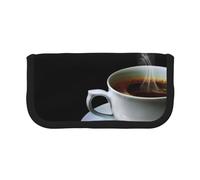 NDDCEDEW Astuccio per matite con caffè caldo con chicco di caffè, grande capacità, astuccio carino per ragazze e ragazzi adolescenti astuccio per matite scolastiche divertente astuccio organizer, Nero