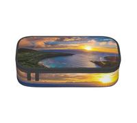 NDDCEDEW Bellissimo astuccio con stampa alba di grande capacità, con cerniera, astuccio per studenti, astuccio carino per ragazze e ragazzi adolescenti astuccio per la scuola, Nero , Taglia unica,