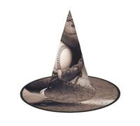NDDCEDEW Cappelli da strega del mago della strega dei cappelli di Halloween della stampa del guanto e del baseball per il cosplay delle feste