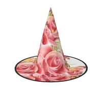 NDDCEDEW Cappelli del mago della strega dei cappelli di Halloween della stampa del fiore per il cosplay di feste